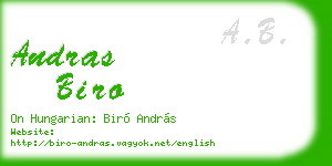 andras biro business card